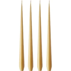 ester & erik -kynttilä, 4-pakkaus lakattu, beige 14/2-0, 32 cm
