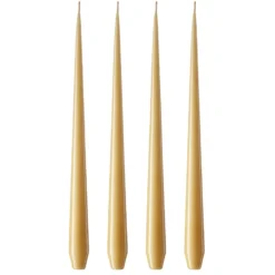ester & erik -kynttilä, 4-pakkaus lakattu, beige 14/2-0, 42 cm