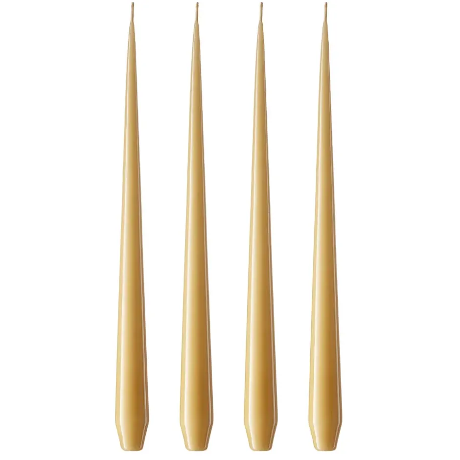 ester & erik -kynttilä, 4-pakkaus lakattu, beige 14/2-0, 42 cm