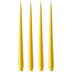 ester & erik -kynttilä, 4-pakkaus lakattu, dark Lemon drop 15/2-0, 42 cm
