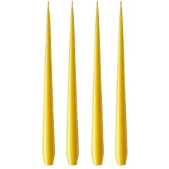 ester & erik -kynttilä, 4-pakkaus lakattu, dark Lemon drop 15/2-0, 32 cm