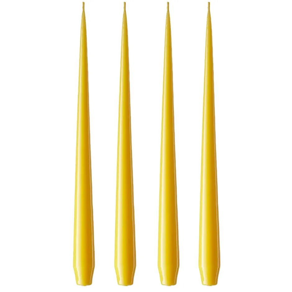 ester & erik -kynttilä, 4-pakkaus lakattu, dark Lemon drop 15/2-0, 32 cm