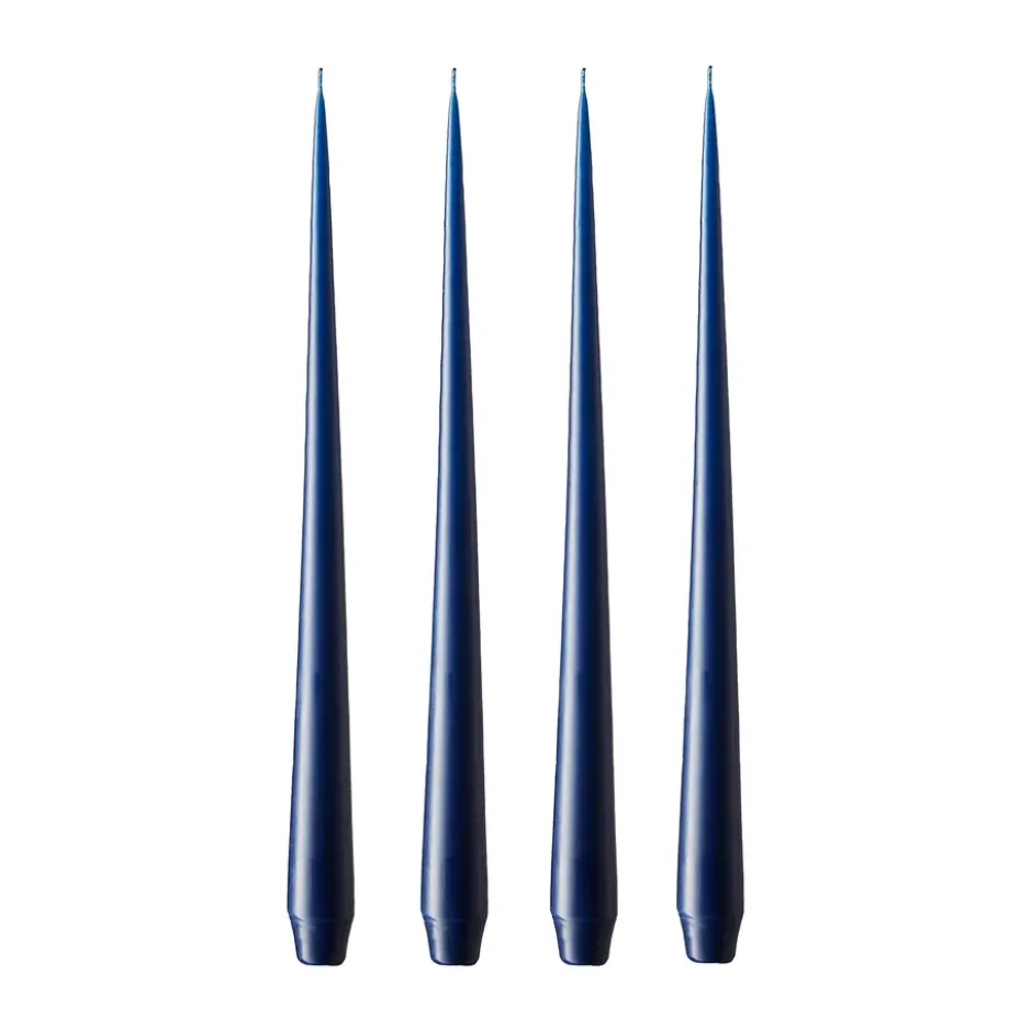 ester & erik -kynttilä, 4-pakkaus matta, royal navy, 42 cm