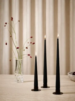 ester & erik -kynttilä, 4-pakkaus matta, Velvet matt black 95, 32 cm