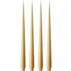 ester & erik -kynttilä, 4-pakkaus matta, beige 14/2, 32 cm