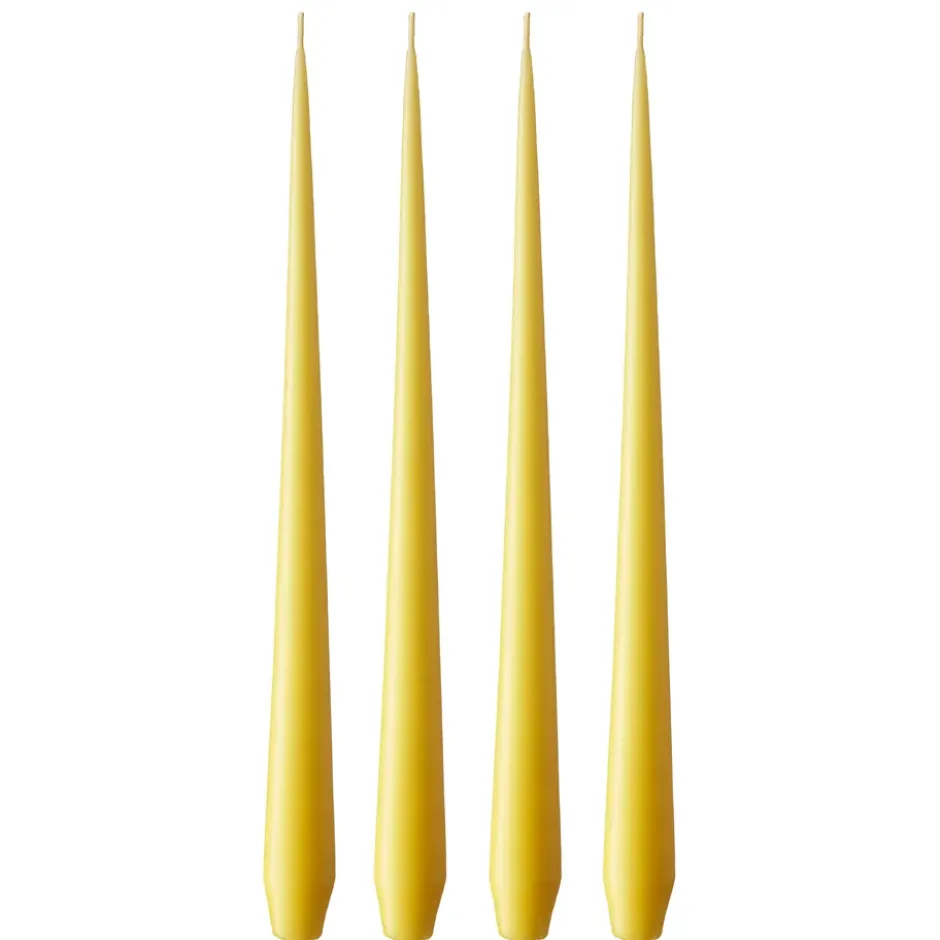 ester & erik -kynttilä, 4-pakkaus matta, Lemon drop 15, 42 cm