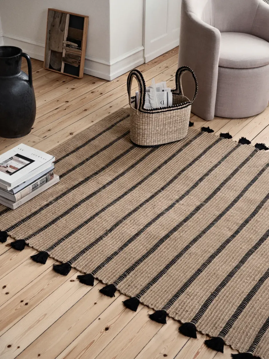 Ezra matto 70x140 cm, Natural-black