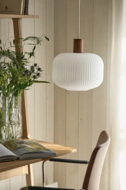 Fair kattovalaisin Ø 30 cm, Huurrelasi-tummaksi petsattu saarni