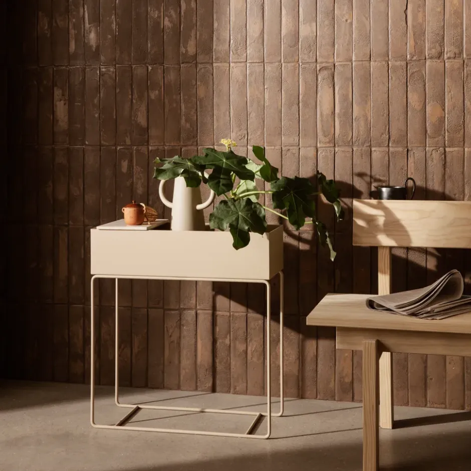 Ferm Living plant box -marmoritarjotin, Beige