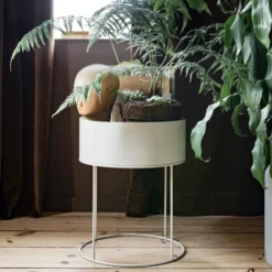 Ferm Living plant box pyöreä, Cashmere
