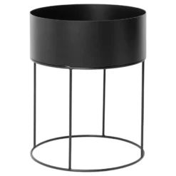 Ferm Living plant box pyöreä, musta