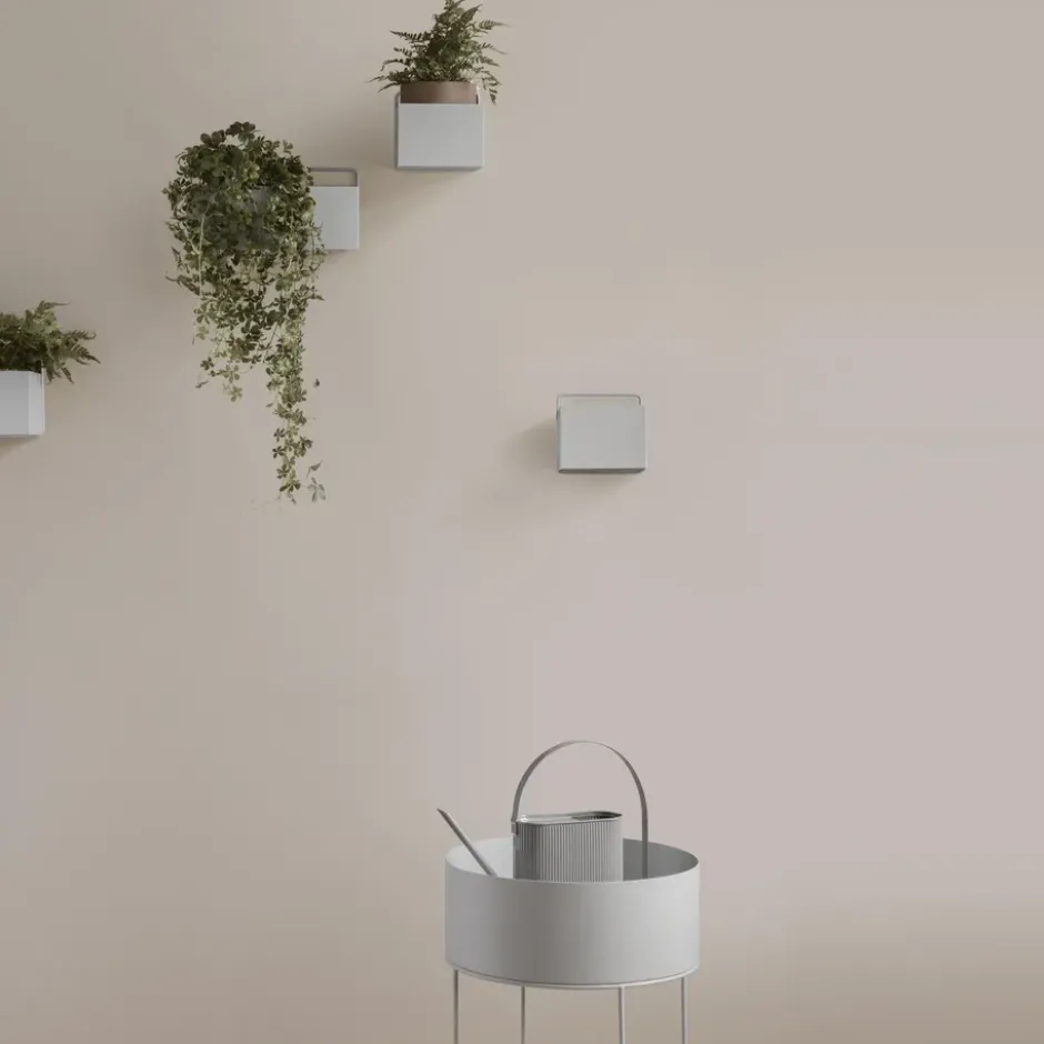 Ferm Living plant box pyöreä, vaaleanharmaa