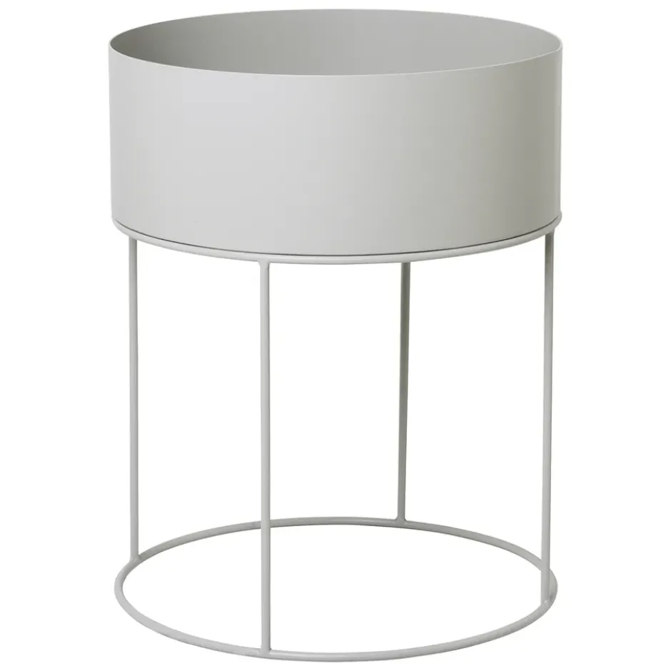 Ferm Living plant box pyöreä, vaaleanharmaa