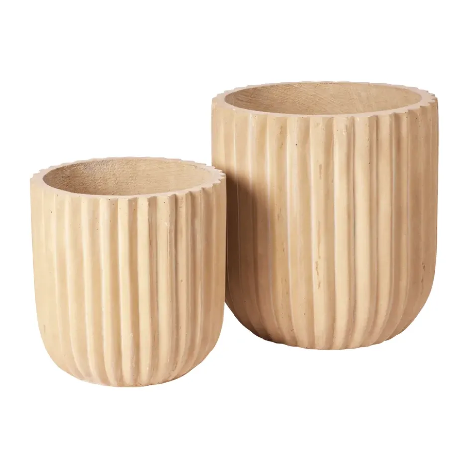 Fiber ruukku 2-pakkaus, Antique beige