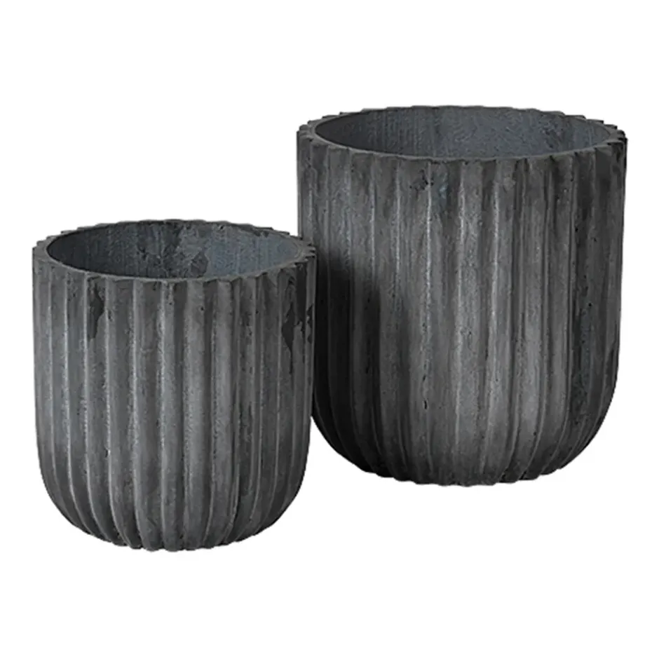 Fiber ruukku 2-pakkaus, Charcoal