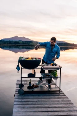 FIRE KITCHEN pyörät ulkokeittiöön, Musta, 2 kpl