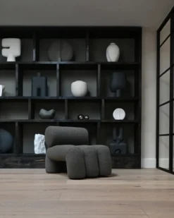 Foku Chair loungenojatuoli, Deep taupe