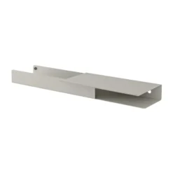 Folded platform -hylly 62 x 5,4 cm, Grey
