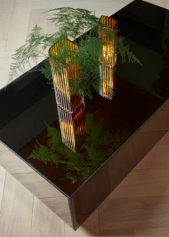 Folium vaasi 25 cm, Amber