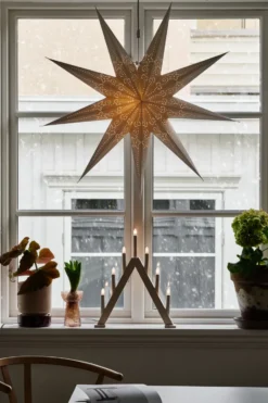 Folk adventtitähti, Valkoinen, Ø80 cm