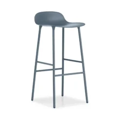Form baarituoli korkea, Blue, siniseksi lakatut teräsjalat