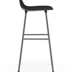 Form baarituoli kromatut jalat 75 cm, Musta