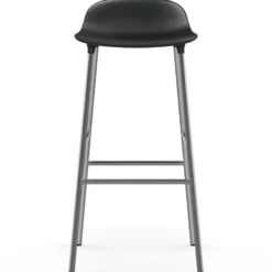 Form baarituoli kromatut jalat 75 cm, Musta