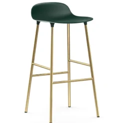 Form baarituoli messinkijalat 75 cm, Vihreä