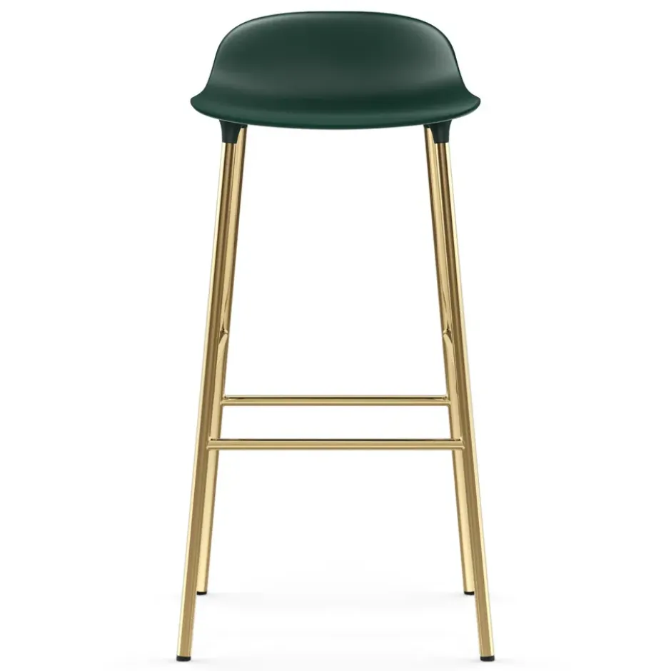 Form baarituoli messinkijalat 75 cm, Vihreä