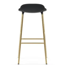 Form baarituoli messinkijalat 75 cm, Musta