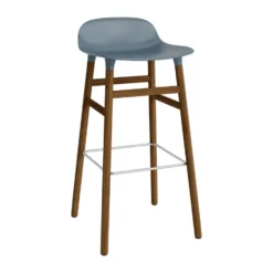Form baarituoli saksanpähkinäjalat 75 cm, Valkoinen