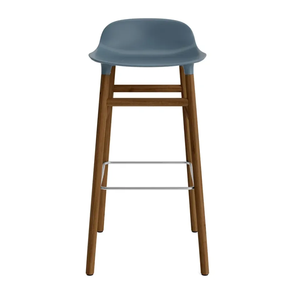 Form baarituoli saksanpähkinäjalat 75 cm, Valkoinen