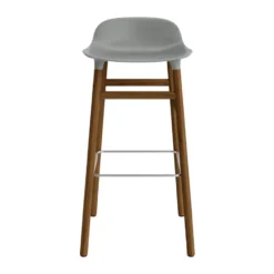Form baarituoli saksanpähkinäjalat 75 cm, harmaa