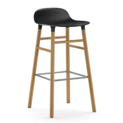Form baarituoli tammijalat 75 cm, musta