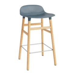 Form Chair baarijakkara Jalat tammea, sininen