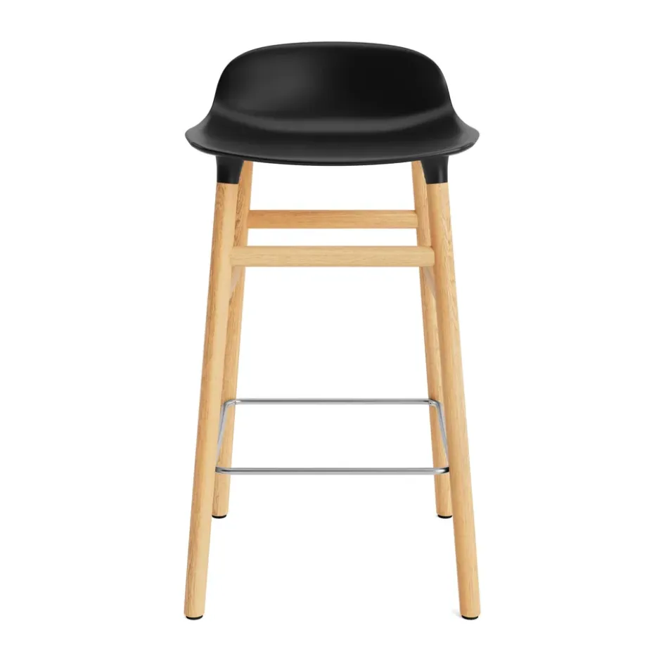 Form Chair baarijakkara Jalat tammea, musta