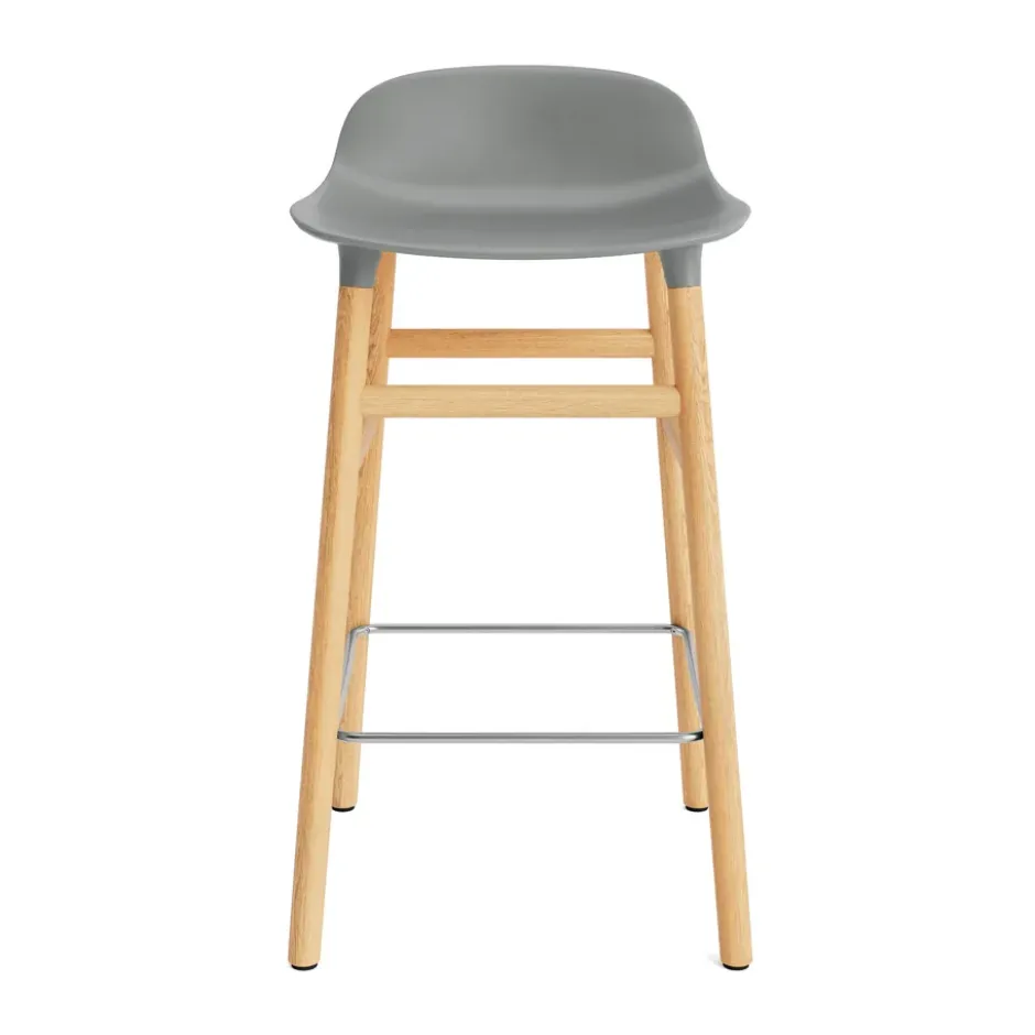 Form Chair baarijakkara Jalat tammea, harmaa