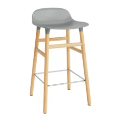 Form Chair baarijakkara Jalat tammea, harmaa