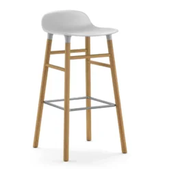 Form Chair baarijakkara Jalat tammea, valkoinen