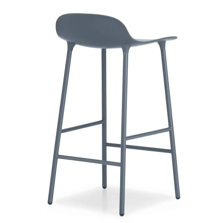 Form Chair baarijakkara metallijalat, sininen