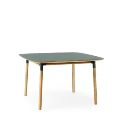 Form ruokapöytä 120 x 120 cm, Green, tammijalat
