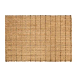 Freja juuttimatto ruudullinen 160 x 230 cm, Natural-dark grey