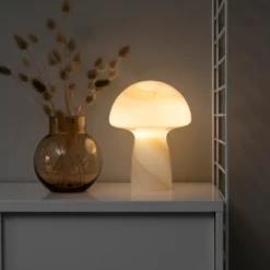 Fungo pöytävalaisin beige, 20 cm