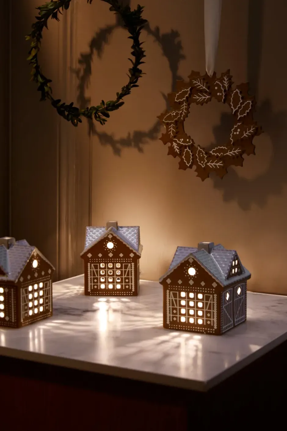Gingerbread joulukranssi Ø18.5 cm, Ruskea