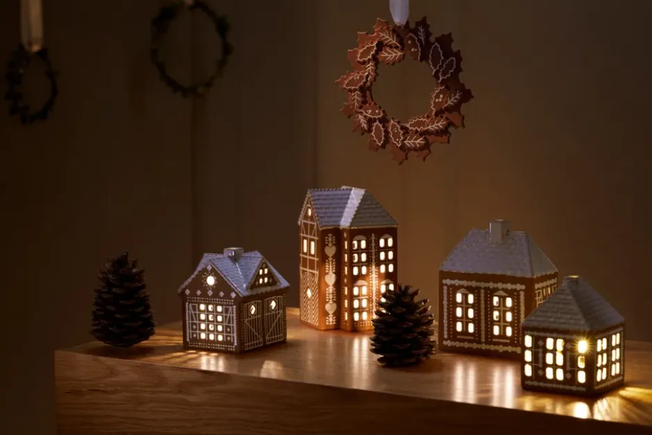 Gingerbread joulukranssi Ø18.5 cm, Ruskea