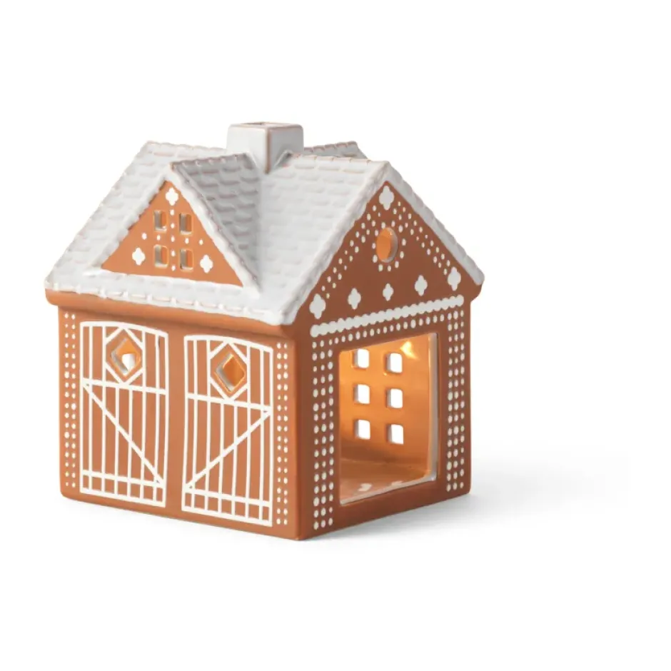 Gingerbread lyhty, Joulutalo 11,5 cm