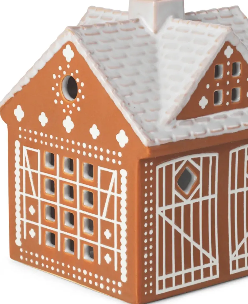 Gingerbread lyhty, Joulutalo 11,5 cm