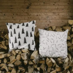 Gran tyynynpäällinen, valkoinen-musta