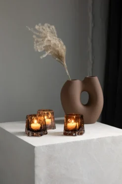 Gry kynttilälyhty Ø 8 cm, Cognac