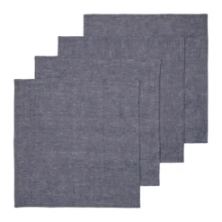 Hale lautasliina 4 kpl, Indigo blue, 35x35 cm